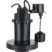 Pompe de puisard submersible thermoplastique, 2560 gal./h, 115 V, 4,6 A, 1/3 CV DC842 | Office Plus