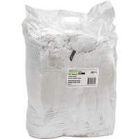 Chiffons fabriqués à partir de matériaux recyclés, Coton, Blanc, 25 lb JQ111 | Office Plus