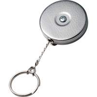 Porte-clés autorétractable de série Original, Chrome, Câble 24", Fixation Agrafe de ceinture PAB229 | Office Plus