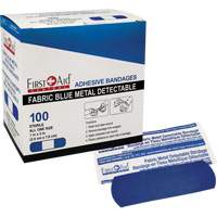 Bandages, Rectangulaire/carrée, 3", Tissu détectable, Non stérile SHJ433 | Office Plus