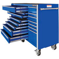 Armoire roulante pour outils série RX, 19 tiroirs, 72" la x 25" p x 47" h, Bleu TEQ506 | Office Plus