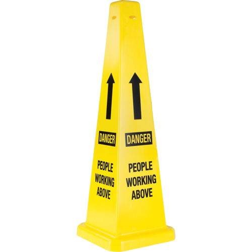 "People Working Above" Traffic Cones