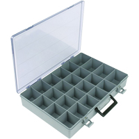 Boîte à compartiments, Plastique, 24 compartiments, 15-1/2" la x 11-3/4" p, 2-1/2" h, Gris CB499 | Office Plus