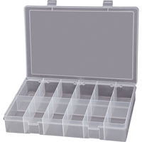 Boîtes à compartiments compactes en polypropylène, 13-1/8" la x 9" p x 2-5/16" h, 12 compartiments CB501 | Office Plus