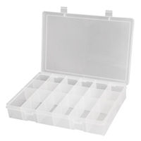 Boîtes à compartiments compactes en polypropylène, 11" la x 6-3/4" p x 1-3/4" h, 18 compartiments CB511 | Office Plus