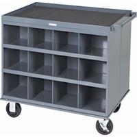 Heavy-Duty 2-Sided Mobile Carts/Work Stations, 1000 lbs. Capacity, 34" x W, 32" x H, 24" D, All-Welded CD330 | Office Plus