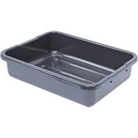All-Purpose Ribbed-Bottom Storage Tub, 5" H x 15" D x 21" L, Plastic, Grey CG211 | Office Plus