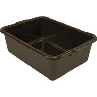 All-Purpose Flat-Bottom Storage Tub, 7" H x 15" D x 21" L, Plastic, Brown CG213 | Office Plus