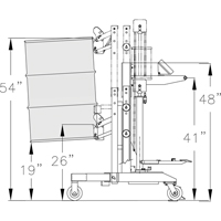 Manipulateur ergonomique de baril à balance, DM-100-S, 30 - 85 gal. US (25 - 70 gal. imp.) DC598 | Office Plus