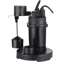 Thermoplastic Submersible Sump Pump, 2560 GPH, 115 V, 4.6 A, 1/3 HP DC842 | Office Plus