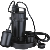 Thermoplastic Submersible Sump Pump, 2560 GPH, 115 V, 4.6 A, 1/3 HP DC843 | Office Plus