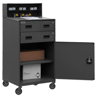 Shop Desk, 23" W x 20" D x 51" H, Grey FG789 | Office Plus