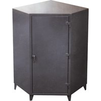 Corner Cabinets, Steel, 4 Shelves, 72" H x 48" W x 24" D, Grey FG850 | Office Plus