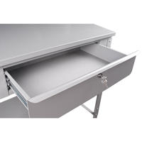 Open Floor Style Shop Desk, 34-1/2" W x 30" D x 53" H, Grey FI519 | Office Plus