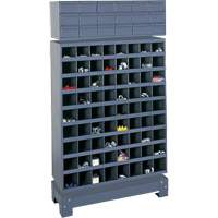 Unité de stockage modulaire pour petites pièces, Acier, 18 tiroirs, 33-3/4" x 12-1/4" x 58-5/8", Gris FN371 | Office Plus