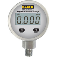 B5000 Series Pressure Gauge, 2-1/2" , 0 - 103.4 kPa/0 - 15 psi/0 - 416 in. w.c., Bottom Mount, Digital IC640 | Office Plus