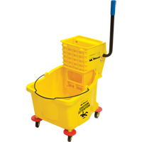 Mop Bucket and Wringer, Side Press, 9.5 US Gal.(38 Quart), Yellow JG811 | Office Plus
