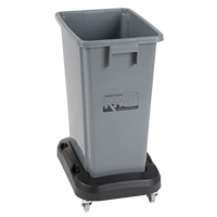 Recycling & Waste Receptacle Dolly, Polypropylene, Black, Fits: 17-1/4" x 12-1/2" JH483 | Office Plus