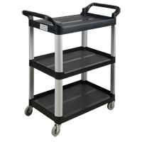 Utility Cart, 3 Tiers, 16-3/4" x 37" x 33-1/2", 250 lbs. Capacity JH487 | Office Plus