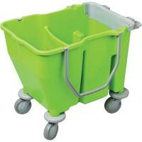 Double Mop Bucket with Wringer, 3.75 US Gal. (60 qt.) Capacity, Green JM803 | Office Plus