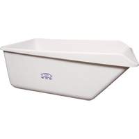 Angled Dump Tub with Drain, Plastic, White JP077 | Office Plus