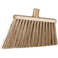 Angle Cut Broom, Extra Stiff Bristles, 11-2/5", Polyester/Polypropylene/PVC/Synthetic, Brown JP822 | Office Plus