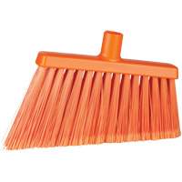 Angle Head Broom, Stiff/Split Bristles, 11-2/5", Polyester/Polypropylene/PVC/Synthetic, Orange JP824 | Office Plus