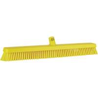Heavy-Duty Push Broom, Fine/Stiff Bristles, 24", Yellow JQ216 | Office Plus
