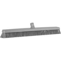 Heavy-Duty Push Broom, Fine/Stiff Bristles, 24", Grey JQ220 | Office Plus