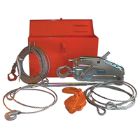 Tirfor<sup>®</sup> Wire Rope Hoist TU17 Rescue Kit , 5/16" Wire Diameter, 2000  lbs. (1 tons) Capacity LV073 | Office Plus