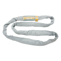 Polyester Round Sling, Grey, 5" W x 10' L, 32000 lbs. Vertical Load LW174 | Office Plus