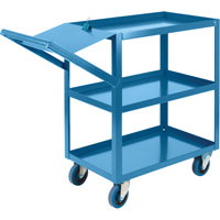 Order Picking Carts, 36" H x 18" W x 46" D, 3 Shelves, 1200 lbs. Capacity MB442 | Office Plus