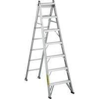 2700 Series Industrial Duty Multi-Way Ladders, 7', Aluminum, 250 lbs. Cap., ANSI 1, CSA 1 MF403 | Office Plus