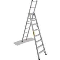 2700 Series Industrial Duty Multi-Way Ladders, 8', Aluminum, 250 lbs. Cap., ANSI 1, CSA 1 MF404 | Office Plus