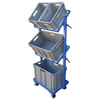 Stock Cart, Steel, 30-11/16" W x 19-1/4" D, 3 Shelves, 300 lbs. Capacity MF986 | Office Plus