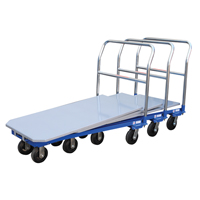 Platform Cart, 48" L x 24" W, 1500 lbs. Capacity, Mold-on Rubber Casters MF987 | Office Plus