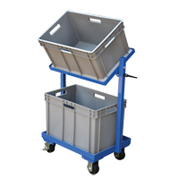 Stock Cart, Steel, 30-11/16" W x 19-1/4" D, 2 Shelves, 200 lbs. Capacity MH046 | Office Plus