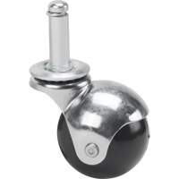 Roulette zinguée, Pivotant avec frein, Diamètre 2" (50,8 mm), Capacité 200 lb (91 kg) MI921 | Office Plus