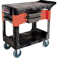 Maintenance Tool Cart, 2 Drawers, 38" L x 19-1/4" W x 33-3/8" H, Black MK744 | Office Plus