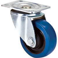 Roulette bleue, Pivotant, 4" (101,6 mm), Caoutchouc, 350 lb (158,8 kg) ML333 | Office Plus