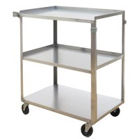 Shelf Carts, 3 Tiers, 17-5/8" W x 33" H x 27-1/8" D, 300 lbs. Capacity MO251 | Office Plus
