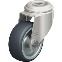 Stainless Steel Thermoplastic Elastomer Caster, Swivel, 3-1/8" (79.5 mm) Dia., 220 lbs. (100 kg.) Capacity MO679 | Office Plus