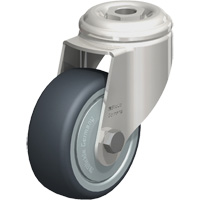 Stainless Steel Thermoplastic Elastomer Caster, Swivel, 3-1/8" (79.5 mm) Dia., 220 lbs. (100 kg.) Capacity MO680 | Office Plus
