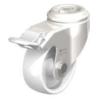 Stainless Steel Nylon Caster, Swivel with Brake, 3-1/8" (79.5 mm) Dia., 265 lbs. (120 kg.) Capacity MO694 | Office Plus
