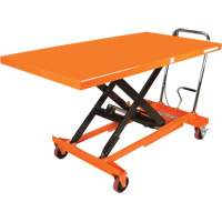 Hydraulic Scissor Lift Table, 63" L x 31-1/2" W, Steel, 1100 lbs. Capacity MP009 | Office Plus