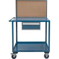 Mobile Service Cart, 2 Tiers, 24" W x 57" H x 40" D, 1200 lbs. Capacity MP084 | Office Plus