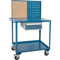 Mobile Service Cart, 2 Tiers, 24" W x 57" H x 40" D, 1200 lbs. Capacity MP085 | Office Plus