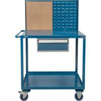 Mobile Service Cart, 2 Tiers, 24" W x 57" H x 40" D, 1200 lbs. Capacity MP085 | Office Plus