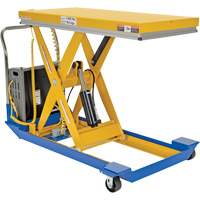 DC Powered & Manual Scissor Lift Table, Steel, 48" L x 24" W, 1000 lbs. Capacity MP198 | Office Plus