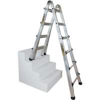 Telescoping Multi-Position Ladder, Aluminum, 300 lbs., CSA Grade 1A MP923 | Office Plus